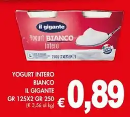 PrestoFresco Yogurt bianco intero il gigante offerta
