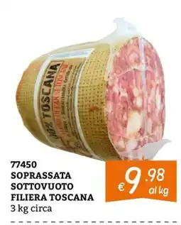 Zona Soppressata sotto vuoto filiera toscana offerta