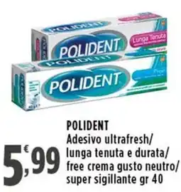 Rossotono Carrefour Polident Adesivo ultrafresh offerta