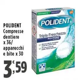 Rossotono Carrefour Polident Compresse dentiere offerta