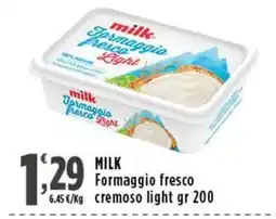 Rossotono Carrefour Milk Formaggio fresco Light offerta