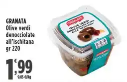 Rossotono Carrefour Granata olive verdi denocciolate all'ischitana offerta