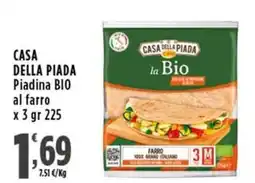 Rossotono Carrefour Casa della Piada Piadina BIO al farro offerta