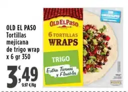 Rossotono Carrefour Old El Paso tortillas mejicana de trigo wrap offerta