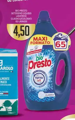 Supermercati Piccolo bio Presto detergente liquido lavatrice classico offerta
