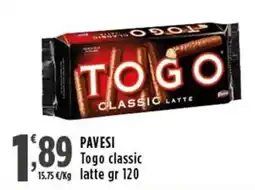 Rossotono Carrefour Pavesi Togo classic latte offerta