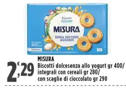Rossotono Carrefour Biscotti dolcesenza allo yogurt Misura offerta