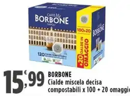 Rossotono Carrefour Cialde miscela decisa Borbone offerta