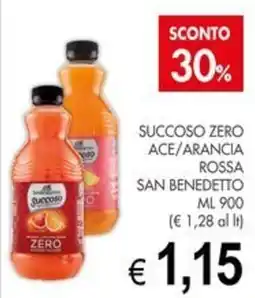 PrestoFresco Succoso Zero Ace/Arancia Rossa San Benedetto offerta