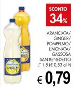 PrestoFresco Aranciata/Ginger/Pompefilo/Limonata/Gassosa San Benedetto offerta