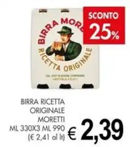 PrestoFresco Birra ricetta originale Moretti offerta