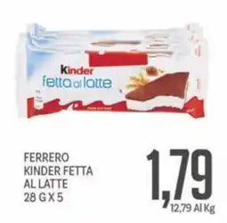 Supermercati Piccolo Ferrero Kinder Fetta al Latte offerta