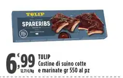 Rossotono Carrefour TULIP Costine di suino cotte e marinate offerta