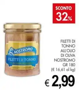 PrestoFresco Filetti di tonno all'olio di oliva Nostromo offerta