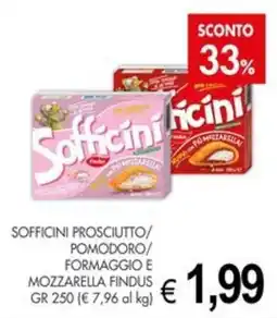 PrestoFresco Sofficini Prosciutto/Pomodoro/Formaggio e Mozzarella Findus offerta