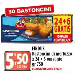 Rossotono Carrefour Findus Bastoncini di merluzzo offerta