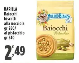 Rossotono Carrefour Mulino Bianco Baiocchi Pistacchio offerta