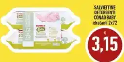 Conad Salviettine detergenti Conad Baby idratanti offerta