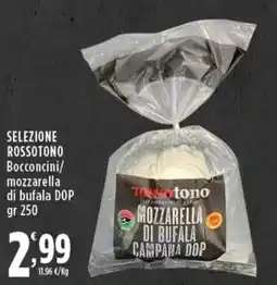 Rossotono Carrefour Bocconcini mozzarella di bufala DOP offerta