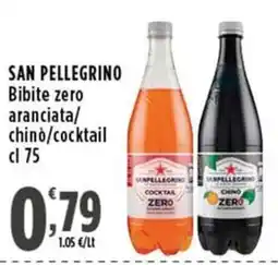 Rossotono Carrefour San Pellegrino Bibite zero aranciata/chinò/cocktail offerta