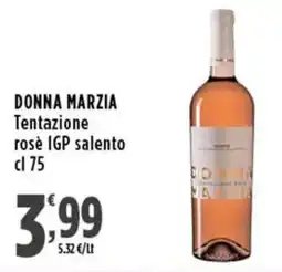 Rossotono Carrefour Donna Marzia Tentazione rosè IGP salento offerta