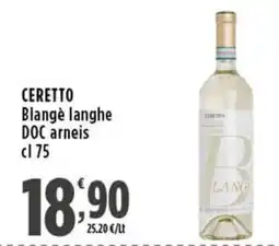 Rossotono Carrefour Ceretto Blangè langhe DOC arneis offerta