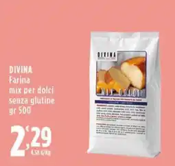 Rossotono Carrefour Divina Farina mix per dolci senza glutine offerta