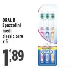 Rossotono Carrefour Oral-B spazzolini medi classic care offerta