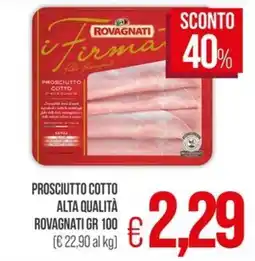 PrestoFresco Prosciutto cotto alta qualità Rovagnati offerta