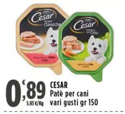 Rossotono Carrefour CESAR Patè per cani offerta