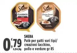 Rossotono Carrefour Sheba Patè per gatti offerta