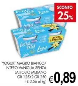 PrestoFresco Yogurt magro bianco intero vaniglia senza lattosio Merano offerta