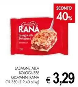 PrestoFresco Lasagne alla Bolognese Giovanni Rana offerta