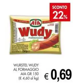 PrestoFresco Wurste Wudy al formaggio AIA offerta