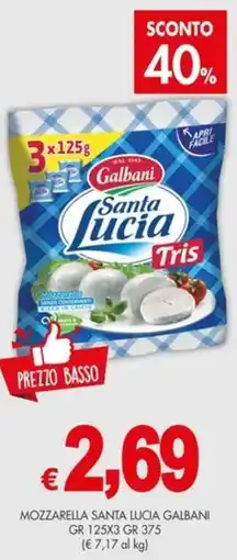 PrestoFresco Mozzarella Santa Lucia Galbani offerta