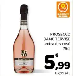 Conad Prosecco Dame Tervise extra dry rosè offerta