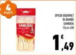 Conad Spiedi gourmet in bambù Samurai offerta