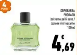 Conad Proraso lozione dopo barba rinfrescante offerta