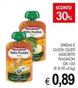 PrestoFresco Plasmon 100% Frutta Pera offerta
