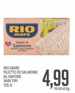 Supermercati Piccolo Rio mare filetto di salmone al vapore offerta