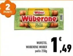 Conad Würstel Wuberone Wuber pollo offerta
