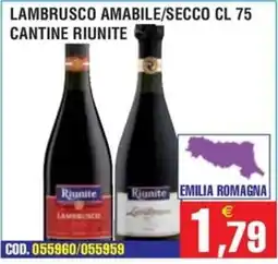Immenso Cash Lambrusco amabile/secco Riunite offerta