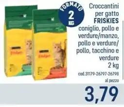 Talento Professional Store Croccantini per gatto Friskies coniglio, pollo e verdure/manzo, pollo e verdure/ pollo, tacchino e verdure offerta
