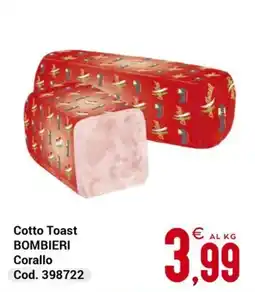 Centro Cash Cotto Toast Bombieri Corallo offerta