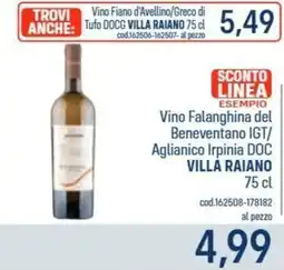 Talento Professional Store Vino Falanghina del Beneventano IGT/Aglianico Irpinia DOC Villa Raiano offerta