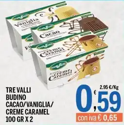 Gruppo Pascar Tre Valli Budino Cacao/Vaniglia/Creme Caramel offerta