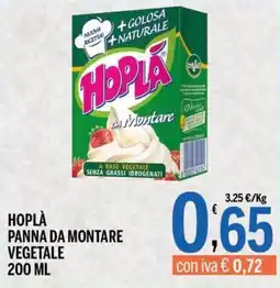 Gruppo Pascar Hopla panna da montare vegetale offerta