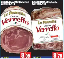Immenso Cash Pancetta Coppata 1/2 SV Cascina Verrello offerta