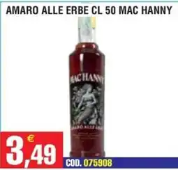 Immenso Cash Amaro alle erbe Mac Hanny offerta