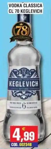 Immenso Cash Vodka classica Keglevich offerta